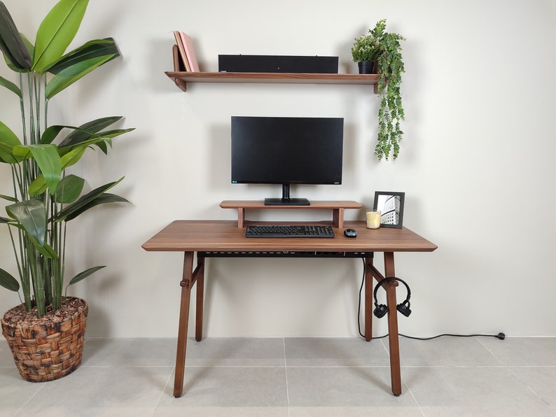 Wood Shelf, Office & Desk Storage, Minimal Wood Shelf, Fast Easy Mount Wooden Shelf, Desk Shelf