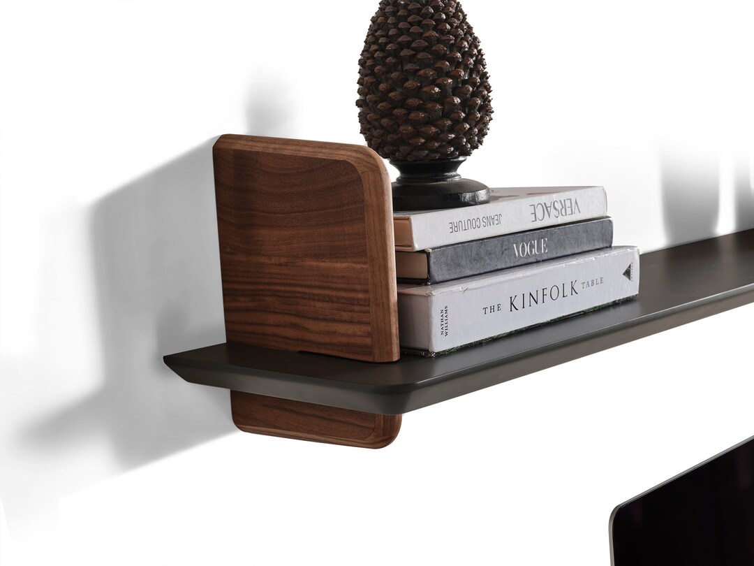 Wood Shelf, Office & Desk Storage, Minimal Wood Shelf, Fast Easy Mount Wooden Shelf, Desk Shelf