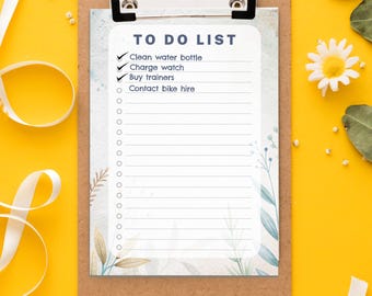 Lista de tareas imprimible / Planificador de tareas A4-A5 / Descarga digital / Lista de verificación diaria / Planificador de productividad / PDF y JPEG