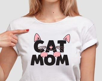 Diseño vectorial de una linda gatita mamá gata