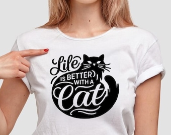 La vida es mejor con un gato: diseño tipográfico para amantes de los gatos