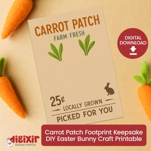 Morotsland Fotavtryck Minnessak – DIY Påskharepyssel Utskrivbart