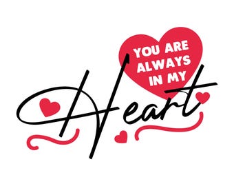 Siempre estás en mi corazón - Impresión artística digital conmovedora