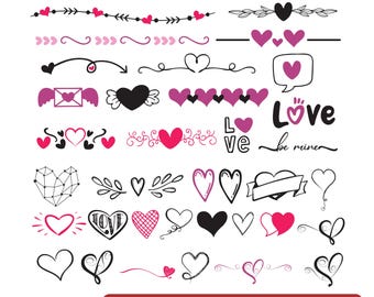 Love Clipart Bundle SVG – Heart and Valentine Icons for Cricut
