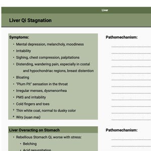 Zang Fu Diagnosis — Liver Patterns (TCM, Acupuncture, Chinese Medicine, Herbal Formulas)