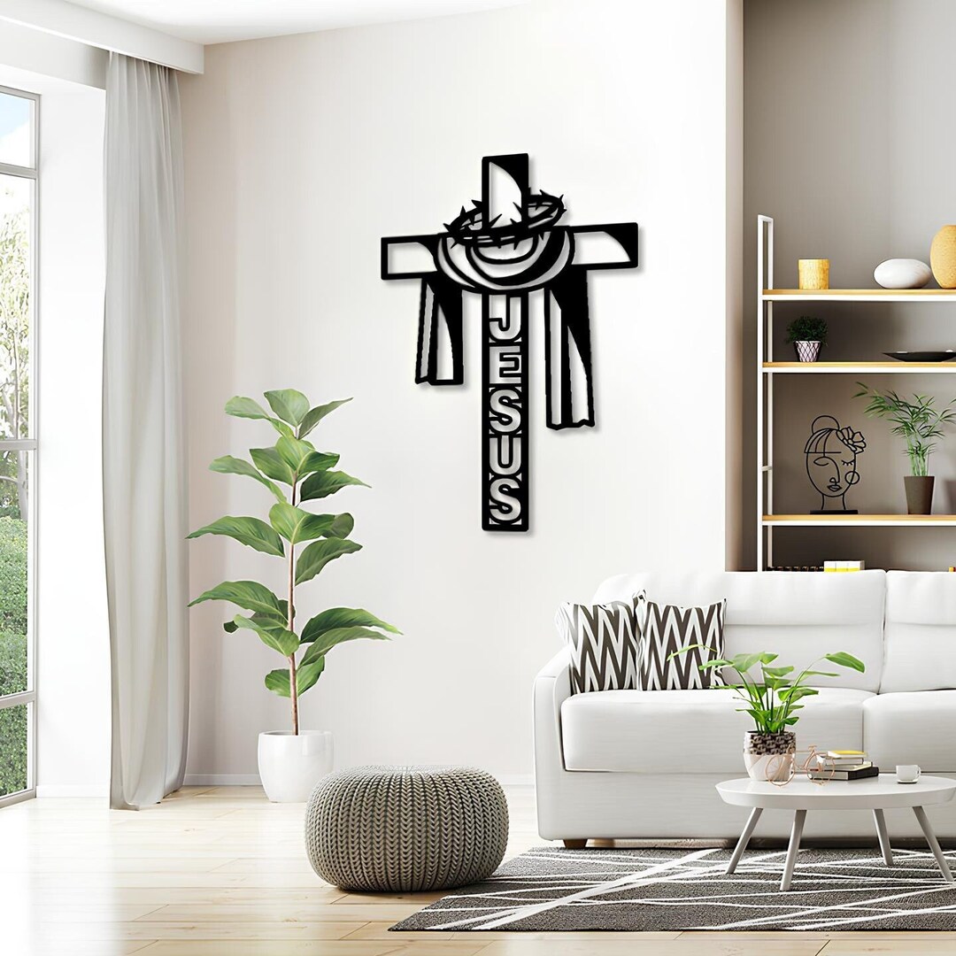 Jesus Christ Wall Decor Decorative Cross With Jesus Wall Etsy