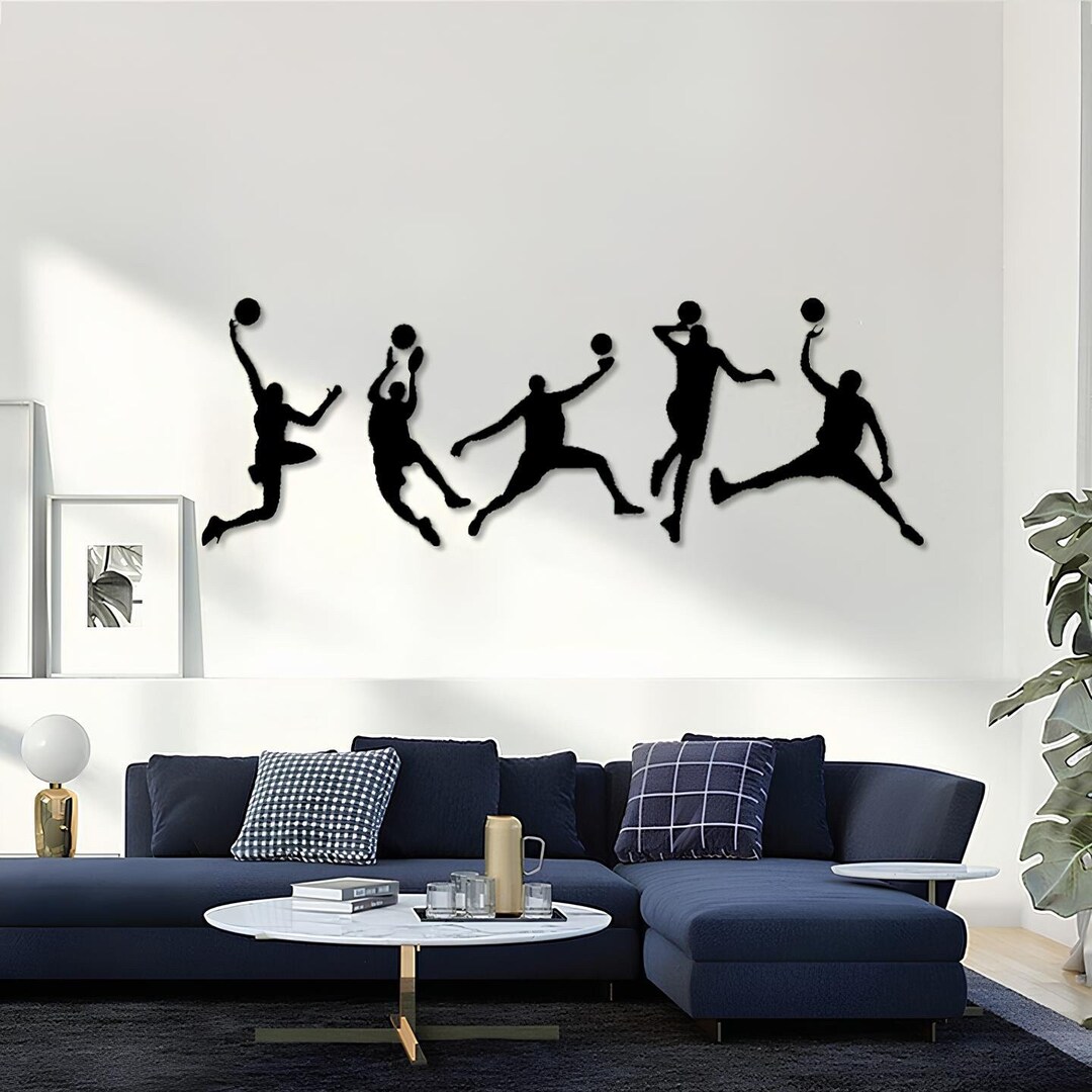 Basketball Player Wall Decor Decorative Basketball Wall Art Etsy