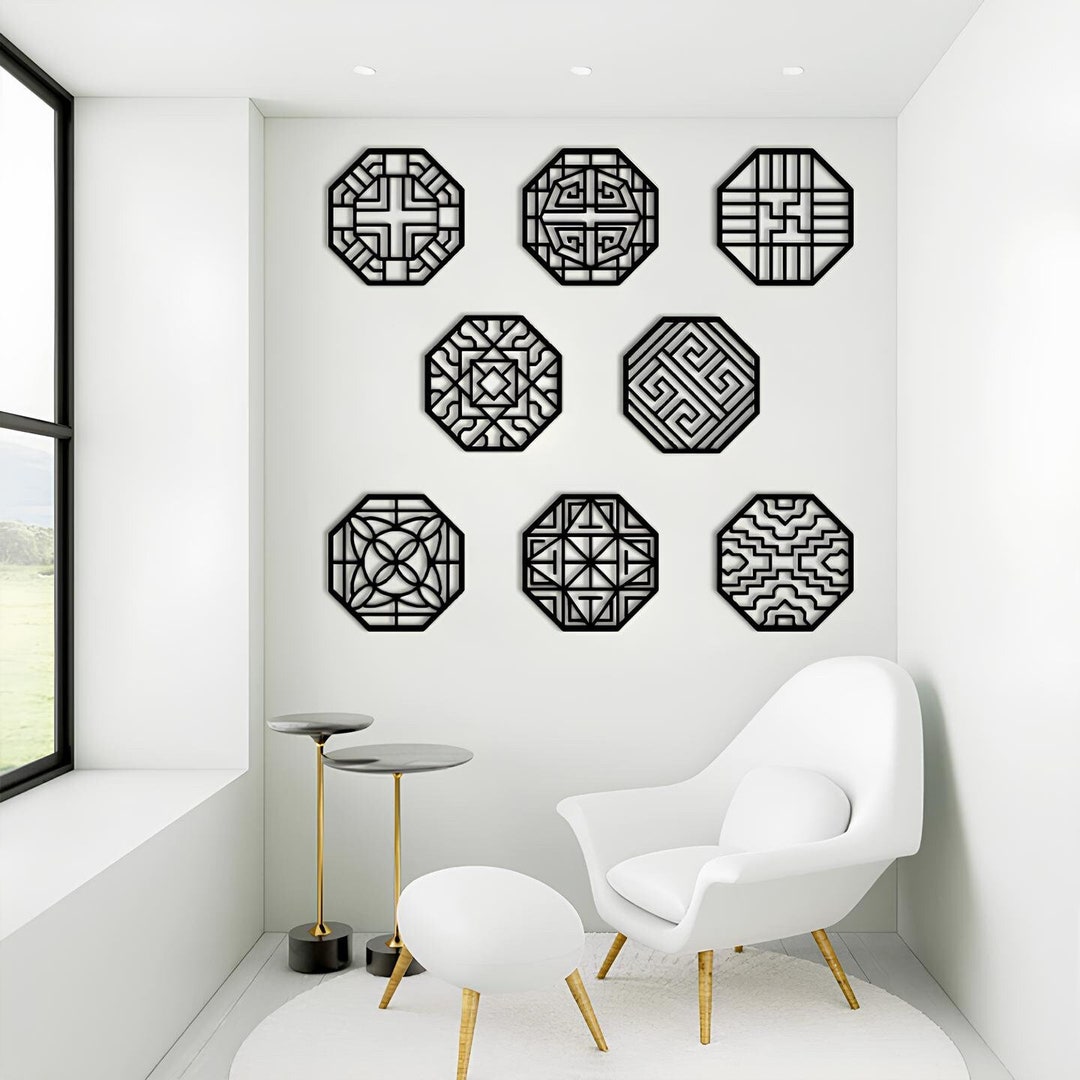 Korean Traditional Patterns Wall Hangings for Livingroom Etsy