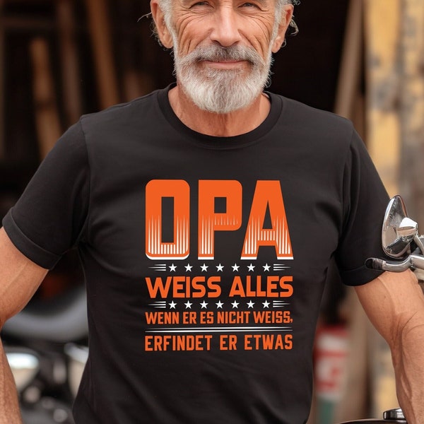 Opa T-Shirt mit lustigem Spruch | Rentner Präsent | Geburtstagsgeschenk Opa |  Geschenkidee zum Vatertag | Geschenk für Papa | Herren Shirt