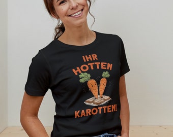 Lustiges Karotten T-Shirt | Geschenk für Mama | Malle Shirt | Geschenkidee zum Geburtstag | Freches Sprüche Shirt | Damen T-Shirt