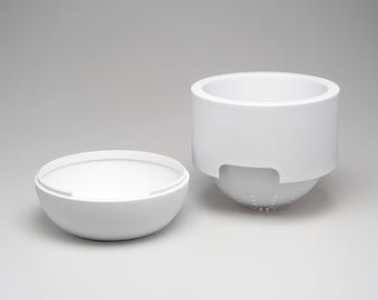 Self Watering Planter: The Onyx, Low Maintenance Plant Pot 3D Printed
