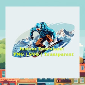 Snowboarding PNG, Snowboarder PNG, Sublimation File , SVG, Best Selling Snowboard Digital File, Snowboarding Mountain Vector svg