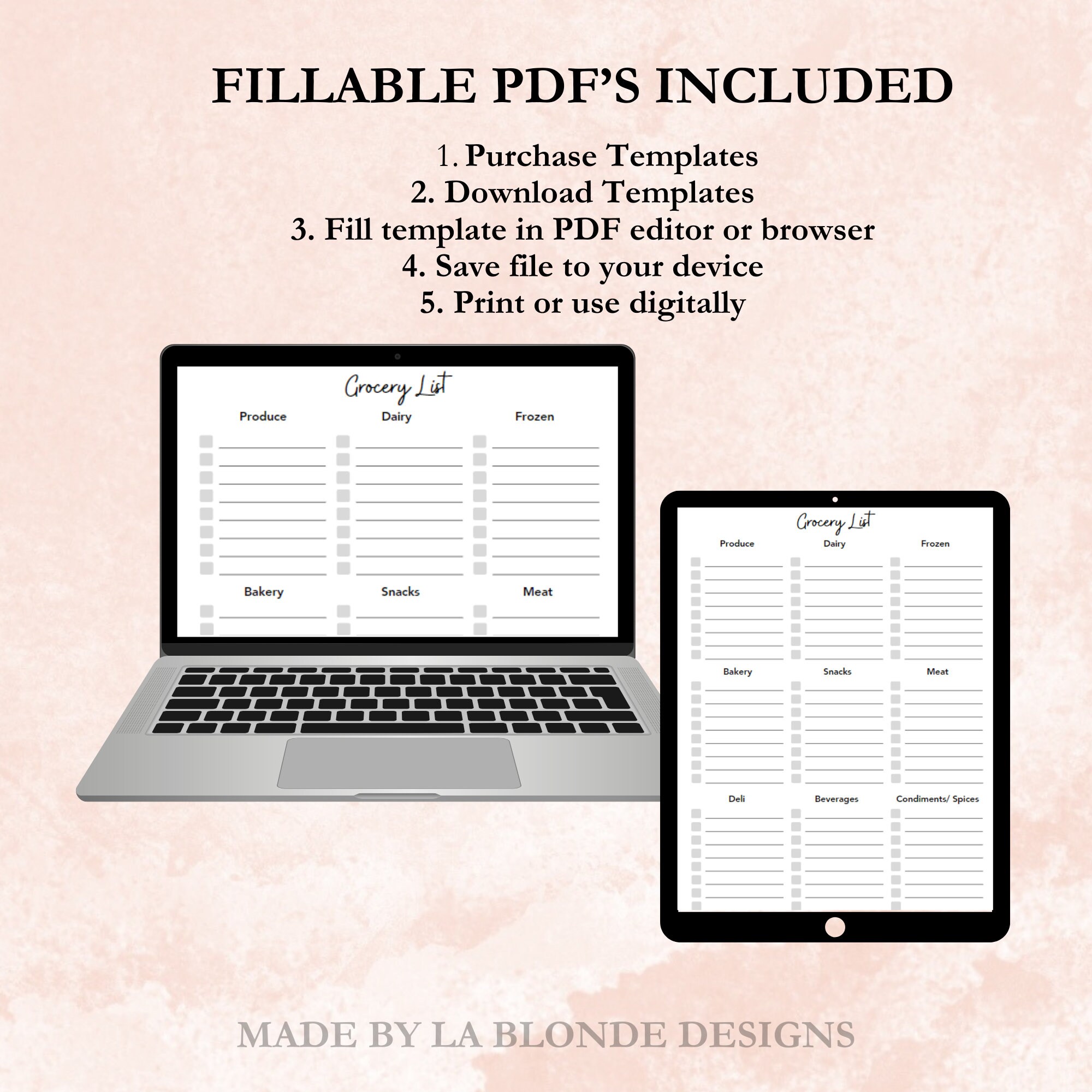 Freenote List.pdf Grocery List Printable Template, Food Shopping List, A4/a5/letter/half ...