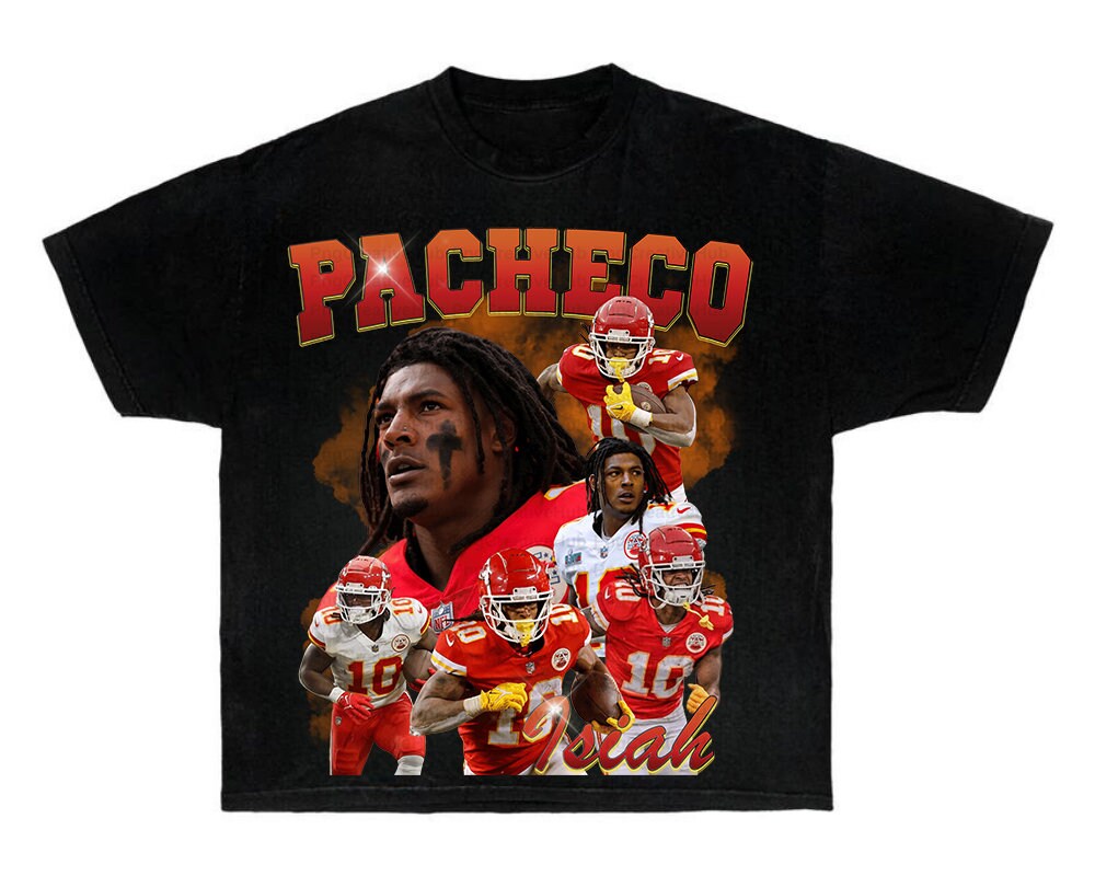 Isiah Pacheco T-shirt PNG, Sport Tee, American Football Bootleg Fan ...