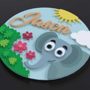 Baby Nursery Sign - Bear, wood sign - SVG - wood laser file - Dxf Ai Svg Pdf Cdr - 3mm