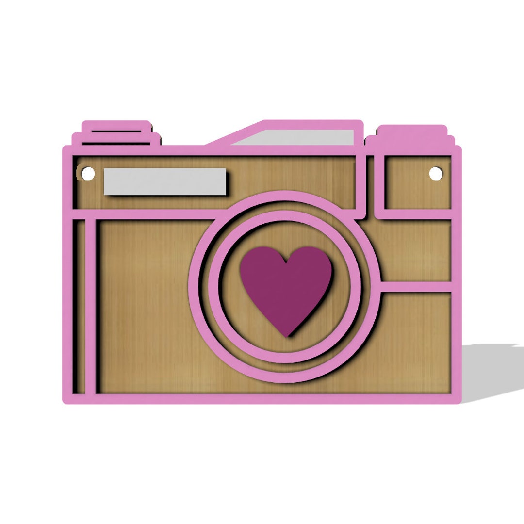 Camera Vector for Laser Cutting - Dxf Ai Svg Pdf Cdr - 3mm - Etsy