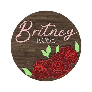 Rose Plaque Vector for Laser Cutting - Dxf Ai Svg Pdf Cdr - 3mm