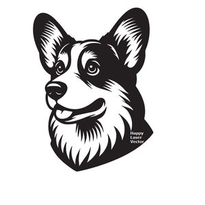 Corgis SVG - Holzlaserdatei - Corgis Holzschnitt - Schnittdatei für Laser, Hundelaserdatei, Cricut, Silhouette Tier