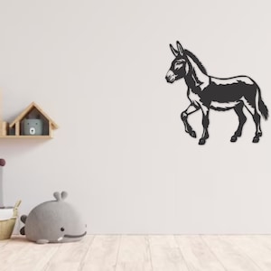 Donkey SVG - Wood laser file - Donkey wood cutting - cut file for laser, dog laser file, cricut, silhouette animal
