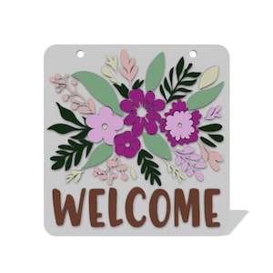Welcome Plaque Vector for Laser Cutting - Dxf Ai Svg Pdf Cdr - 3mm