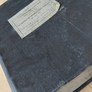 Grand registre vintage de pharmacie Français manuscrit 600 pages antique pour junk journaling, collages, mixed media, scrapbooking image 3