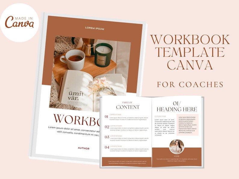 Workbook Template for Coaches Canva Template Ebook Ebook Design ...