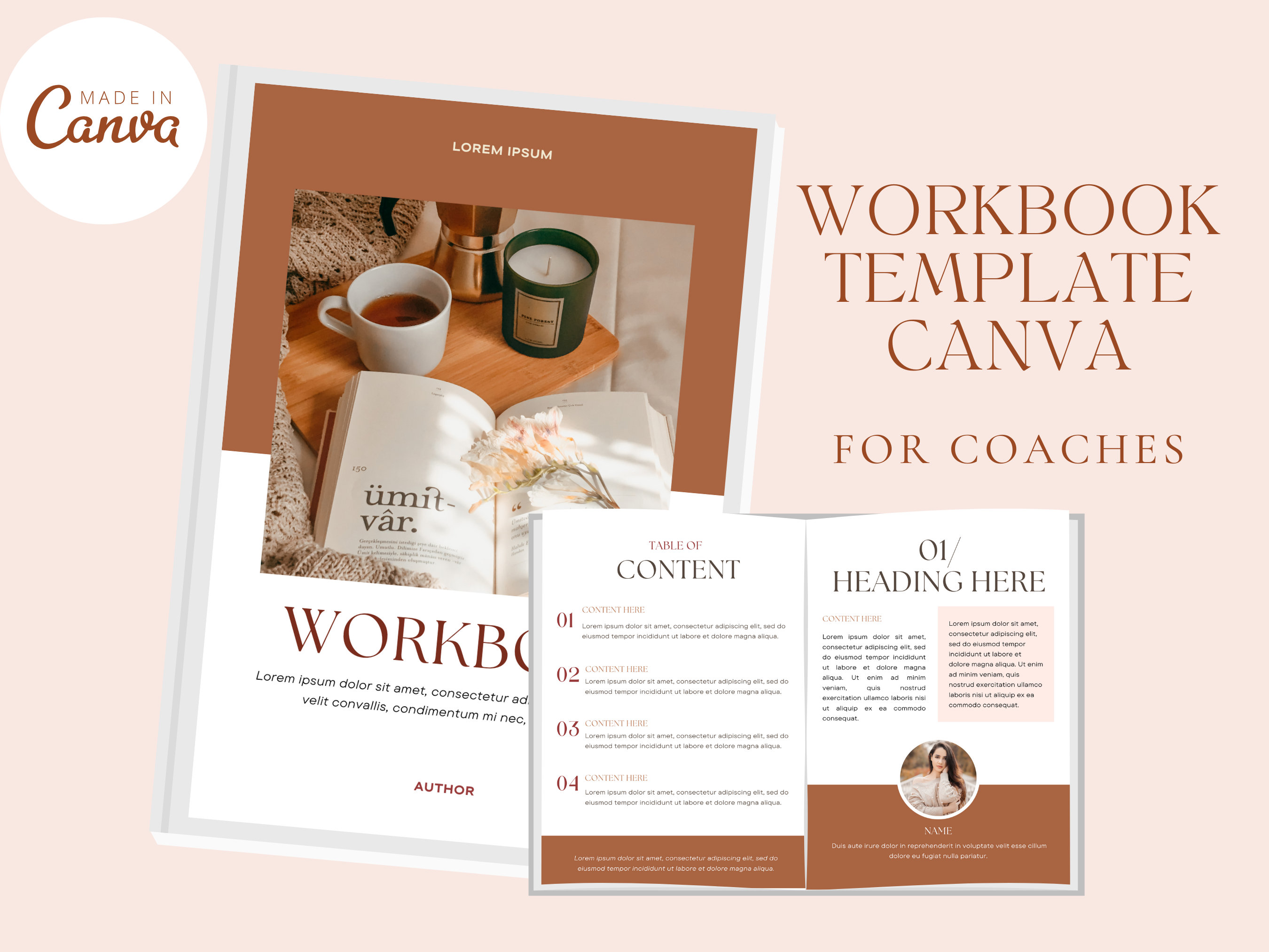 Workbook Template for Coaches Canva Template Ebook Ebook Design ...