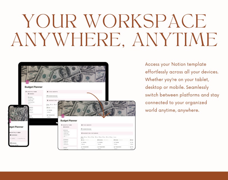 Notion Budget Planner Template | Notion Template Financial | Notion ...