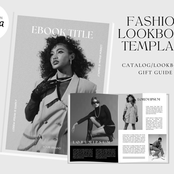 Fashion lookbook template | Canva template catalog | Gift guide template fashion | Create your own lookbook | Editable printable lookbook