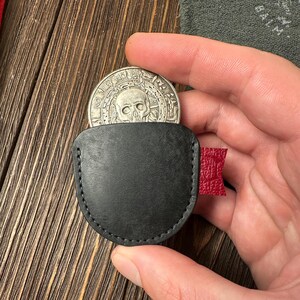Porta monete da sfida in pelle. Come una benda da pirata. Porta monete EDC