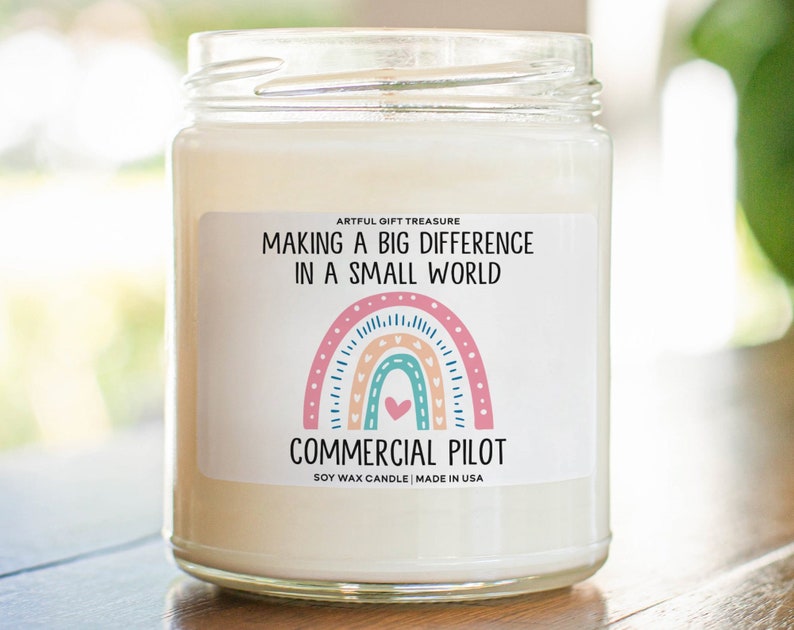 COMMERCIAL PILOT Gifts L Funny Candle for Women and Men L Appreciation