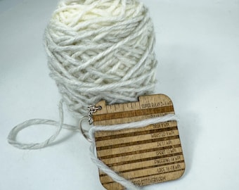 Handgemaakt garengewicht en omwikkeling per inch (WPI) – houten sleutelhanger