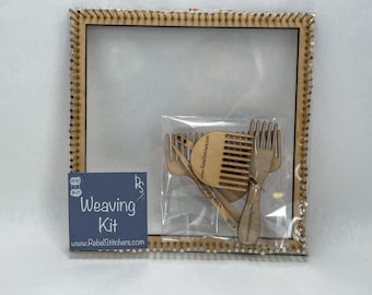Kit de telar de agujas cuadrado pequeño hecho a mano: compacto, portátil y apto para principiantes