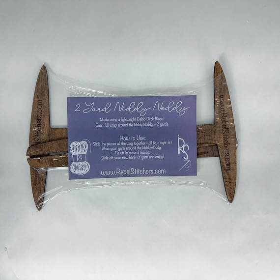 Handmade Wooden 2 Yard Niddy Noddy – Compact and Easy to Store