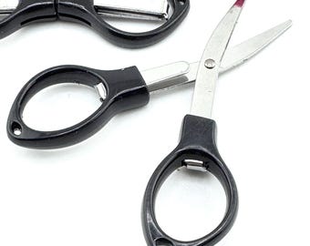 JubileeYarn TSA Compliant Pen-Style Portable Travel Scissors - Living Coral, Charcoal, & Purple Plus Stitch Remover - 1 Scissor Each