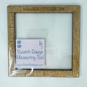 Swatch Gauge - 4&quot; x 4&quot; - knitting or crochet swatch gauge measuring tool - determine your knitting or crochet gauge with ease