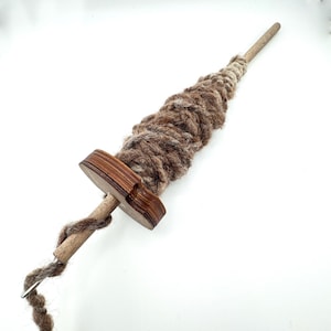 Top Whorl - Drop Spindle with Hook - Baltic Birch -  Circle - 1.3 oz