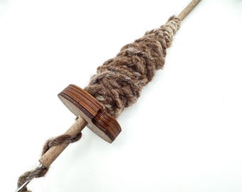 Top Whorl - Drop Spindle with Hook - Baltic Birch -  Circle - 1.3 oz