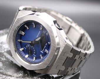 CasiOak - Custom G-Shock "ROYAL BLUE" by Zeitmanufaktur - Casio Mod GA2100 - Herrenuhr 44mm