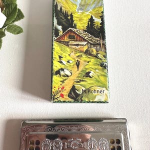 Vintage M. Hohner Hallharmonika Hall 54/64 C/G mit Originalbox