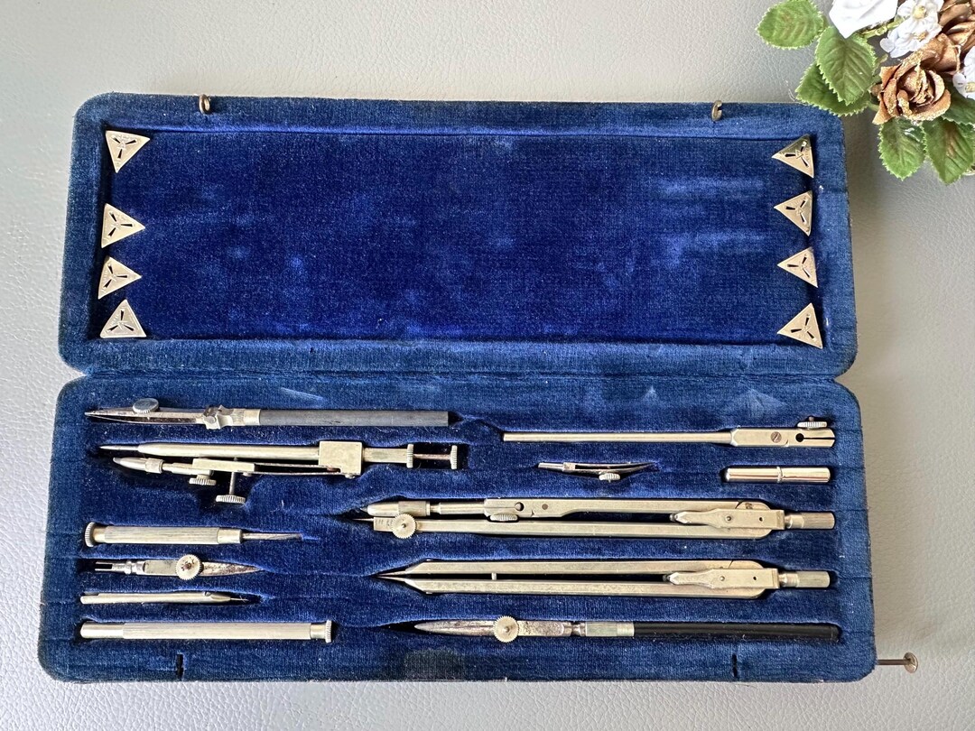 Vintage Set of Precision Drawing Instruments in the Original Case - Etsy
