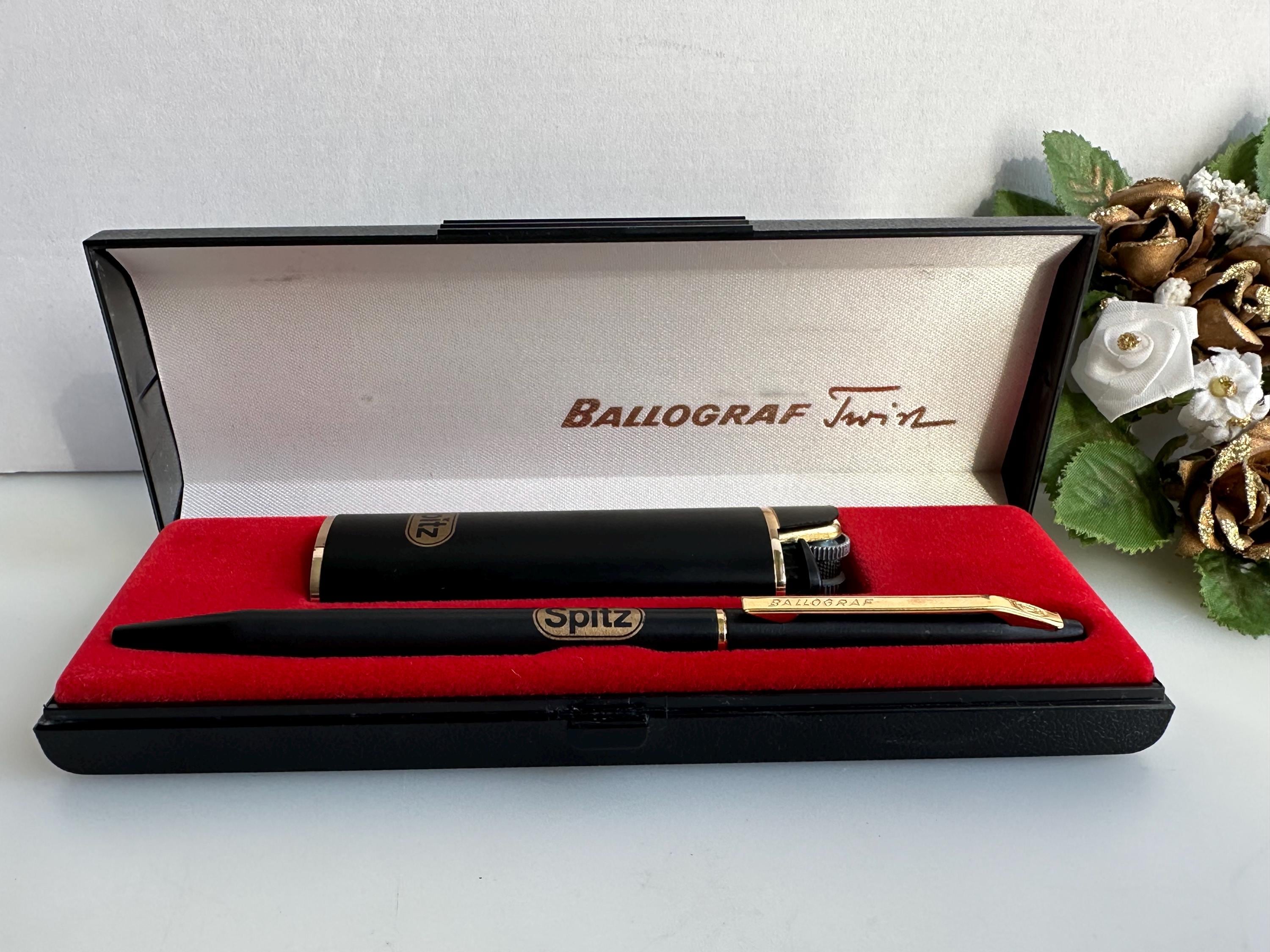 Set penna a sfera e accendino vintage BALLOGRAF Svezia Italia