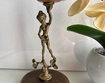 Candelabro de bronce vintage