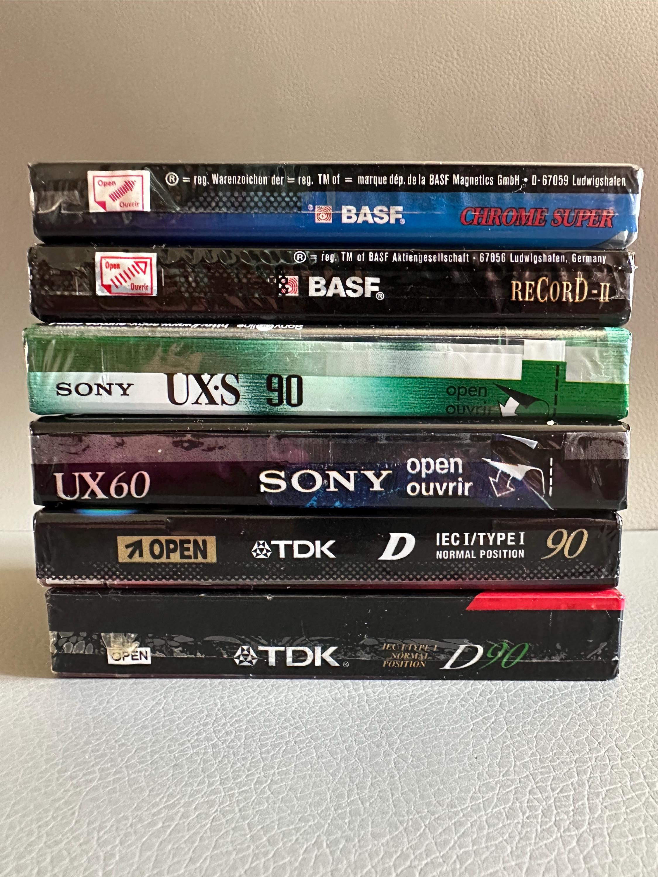 BASF / TDK / SONY / EMTEC Lot de Cassettes Audio Vierge
