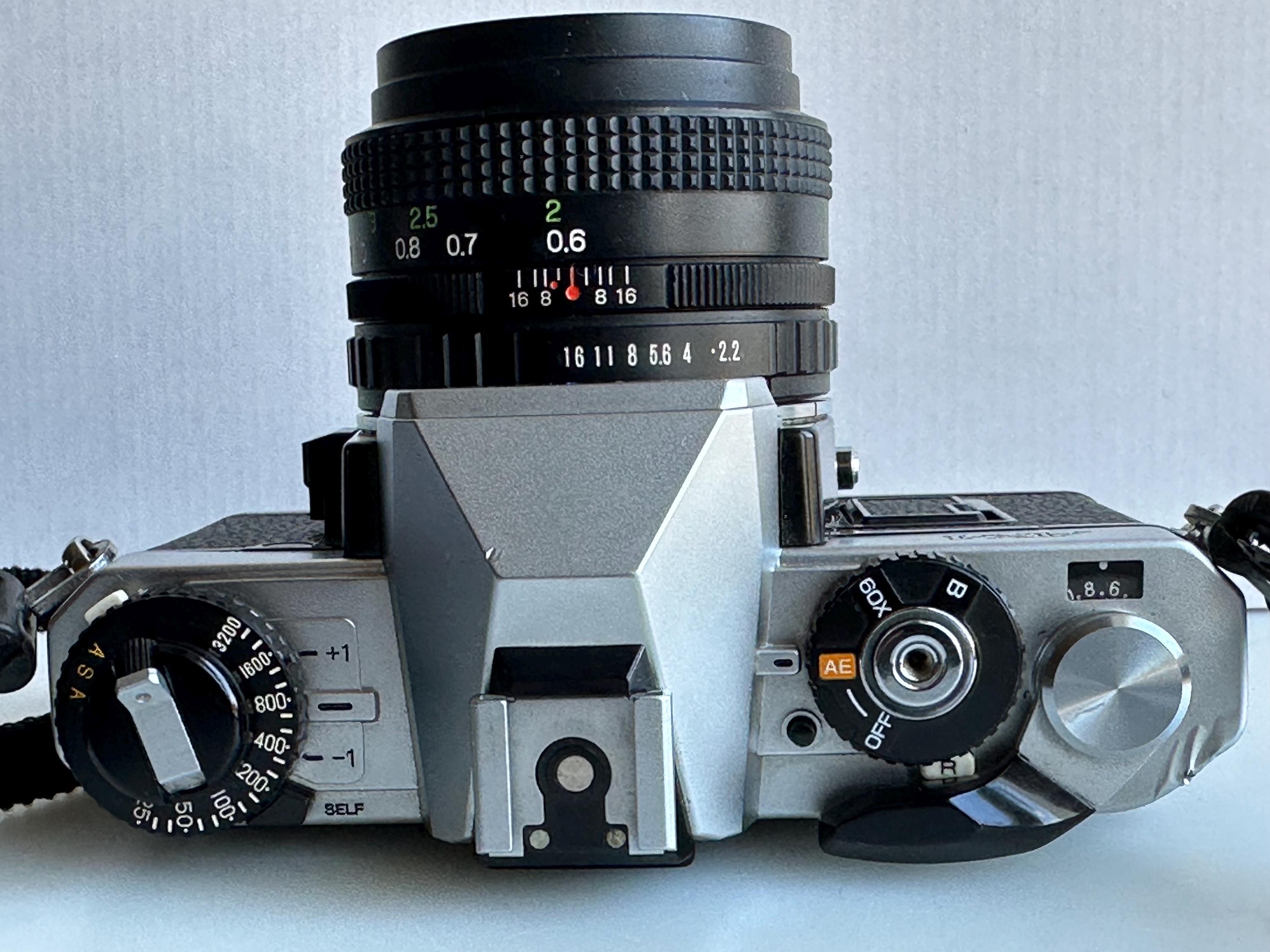 フィルム一眼レフカメラ Fujica AX-1 レンズ X-Fujinon 1:2.2 f=55 mm