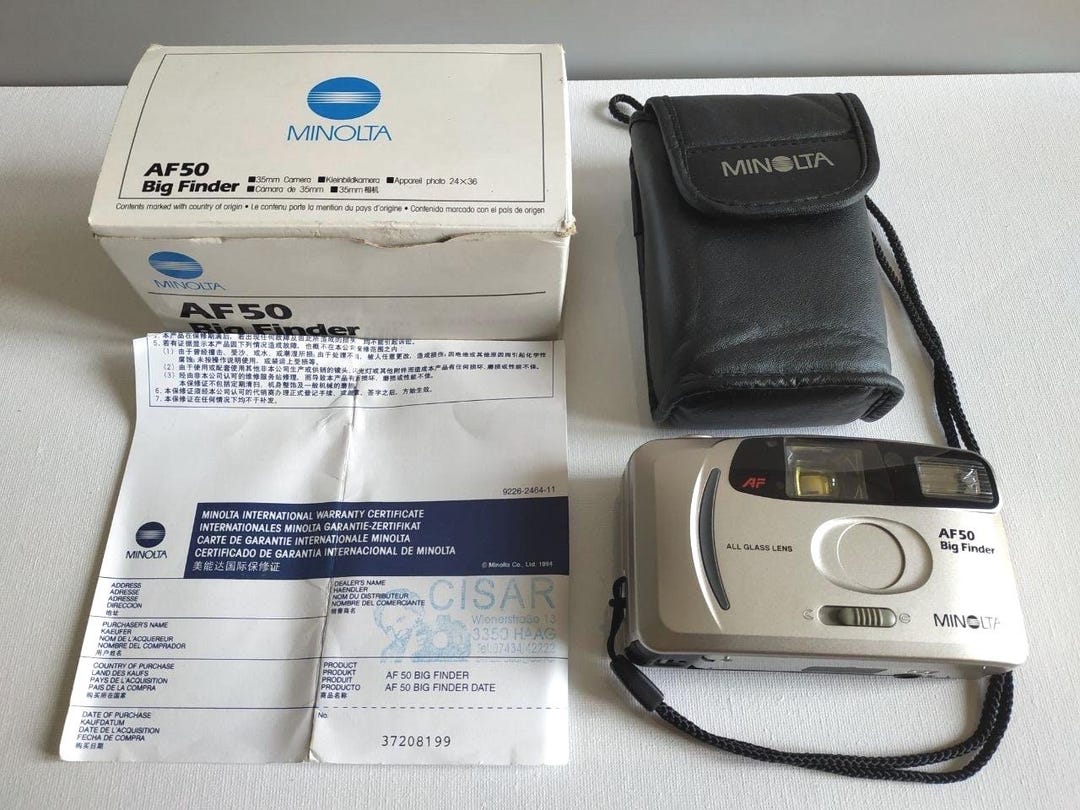 Camera Minolta AF 50 Big Finder Point and Shoot, Working, Tested