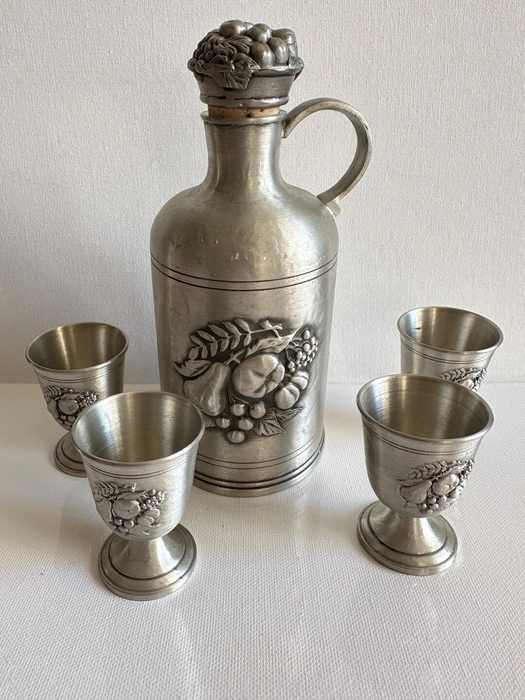 Vintage Artina SKS Schnapps Jug With Four Glasses - Etsy
