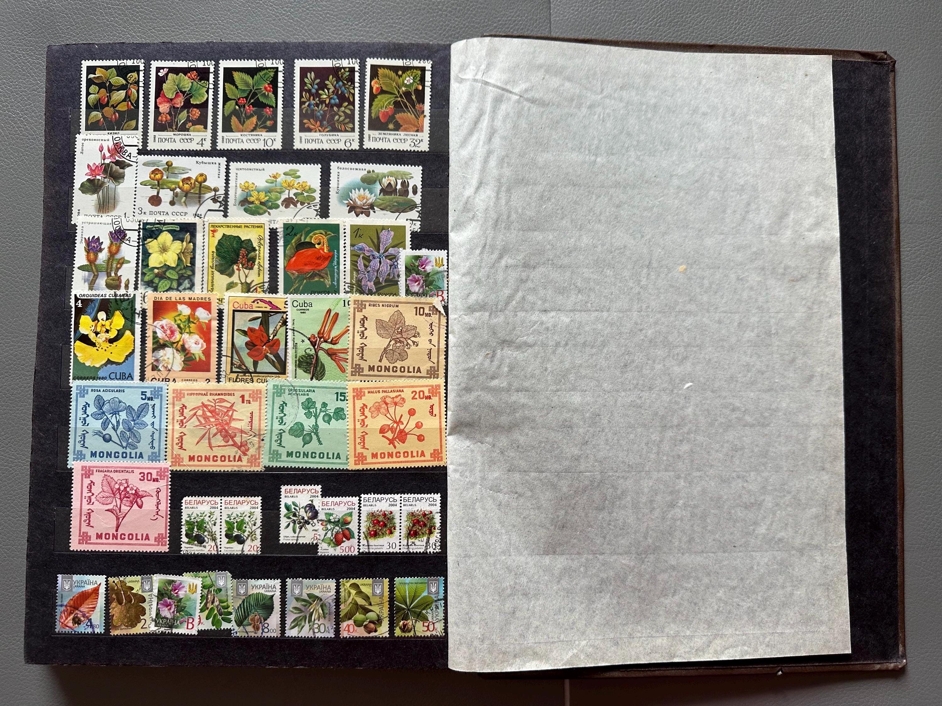 Grand album avec timbres soviétiques communisme années 62-65