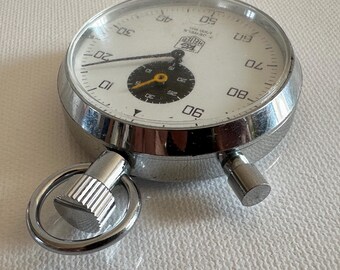 Vintage Heuer Trackstar Stopwatch With Manual Winding, 7 Stones
