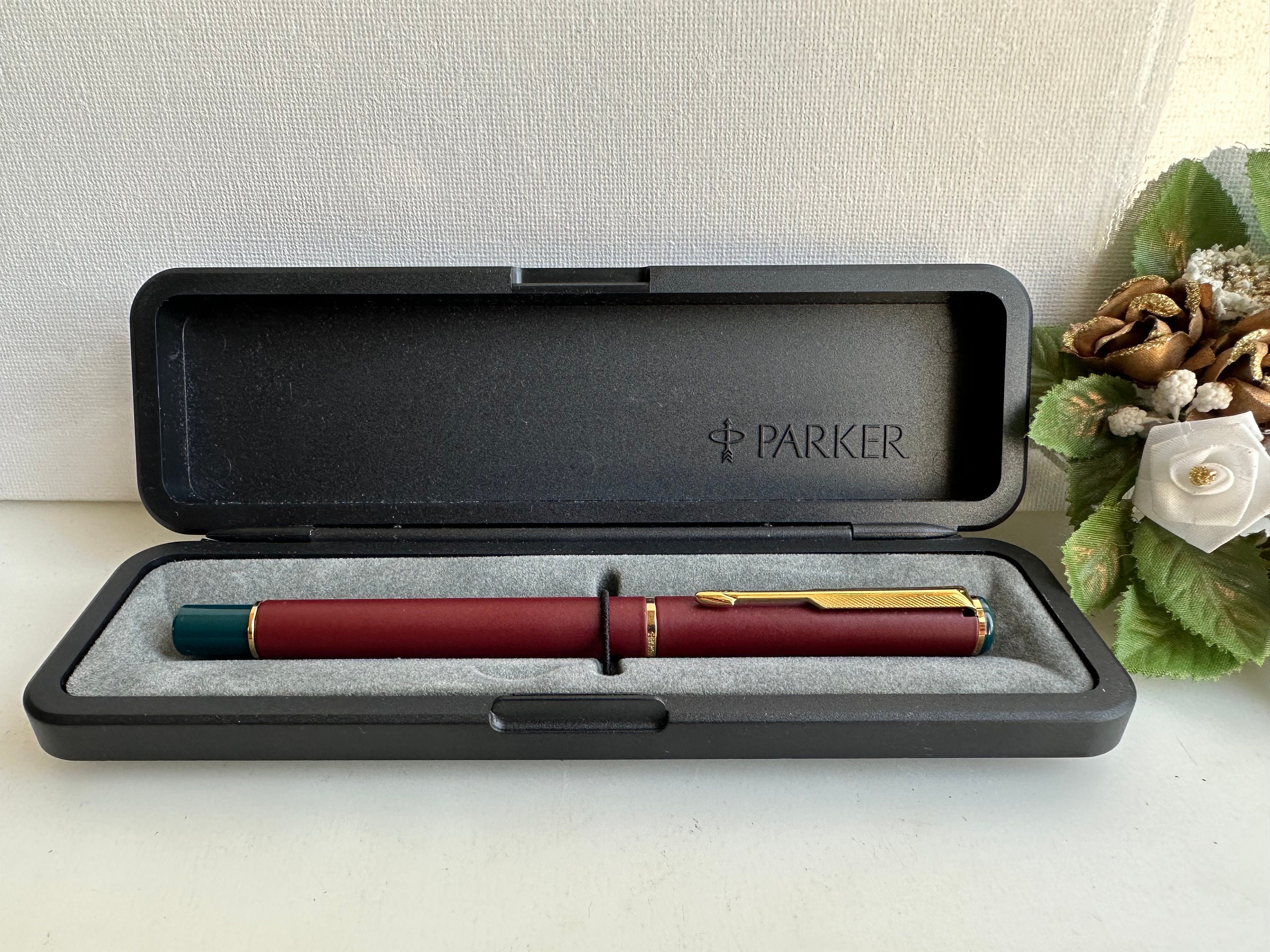 Stylo Parker 75 Bille/roller Plaqué Or Finition Perlée - Modèle Prestige Rare Et Recherché